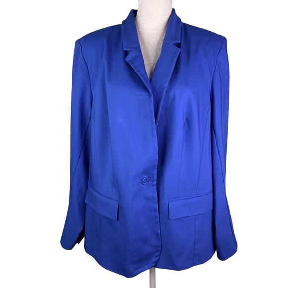 Lane Bryant Modernist Collection Blazer Jacket Royal Blue 28 Work New - Picture 1 of 10
